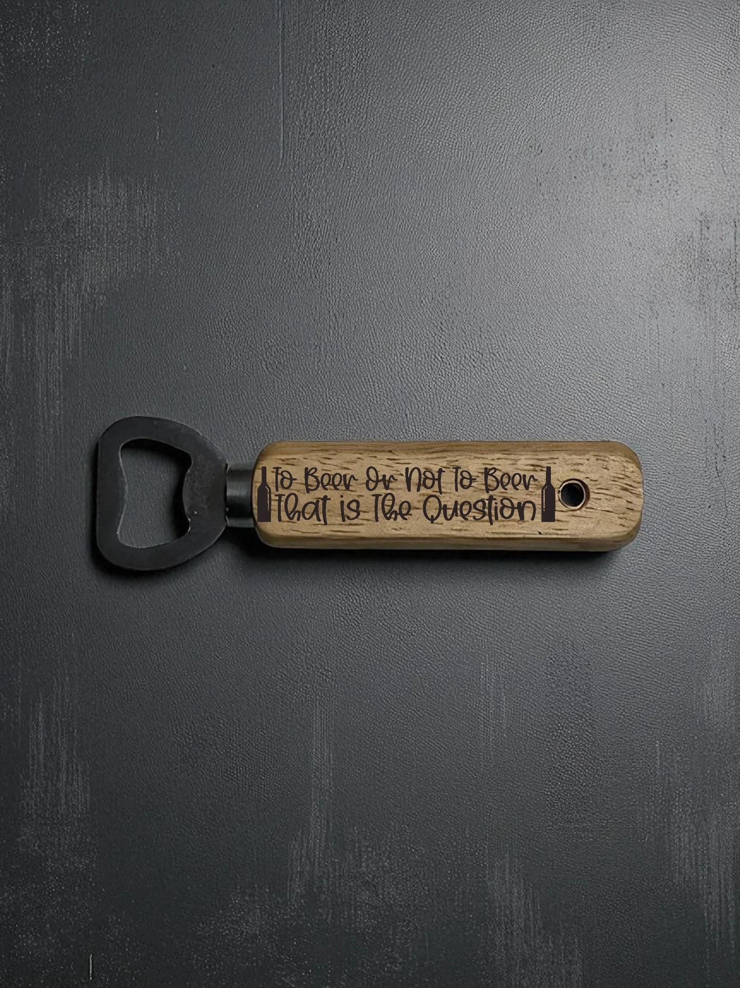Artisan Engraved Wooden Bottle Opener
