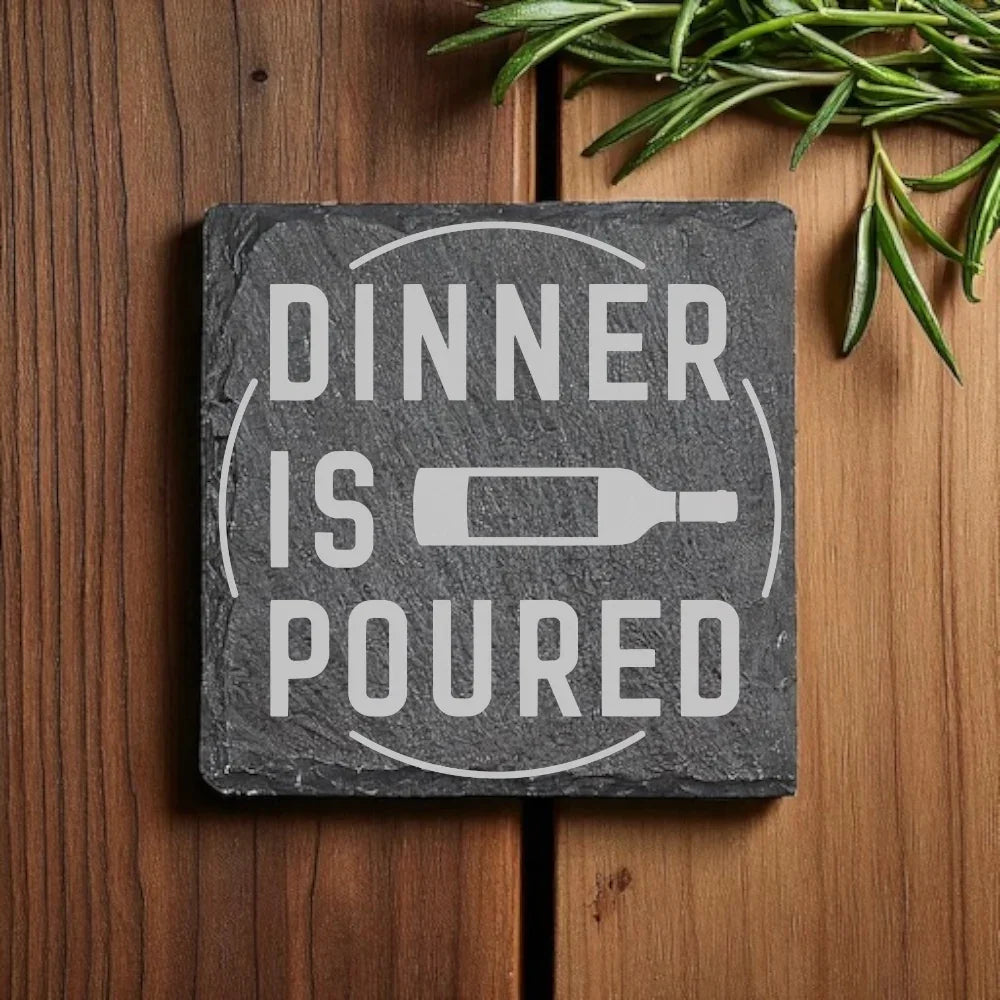 Funny Quote Engraved Slate Coaster