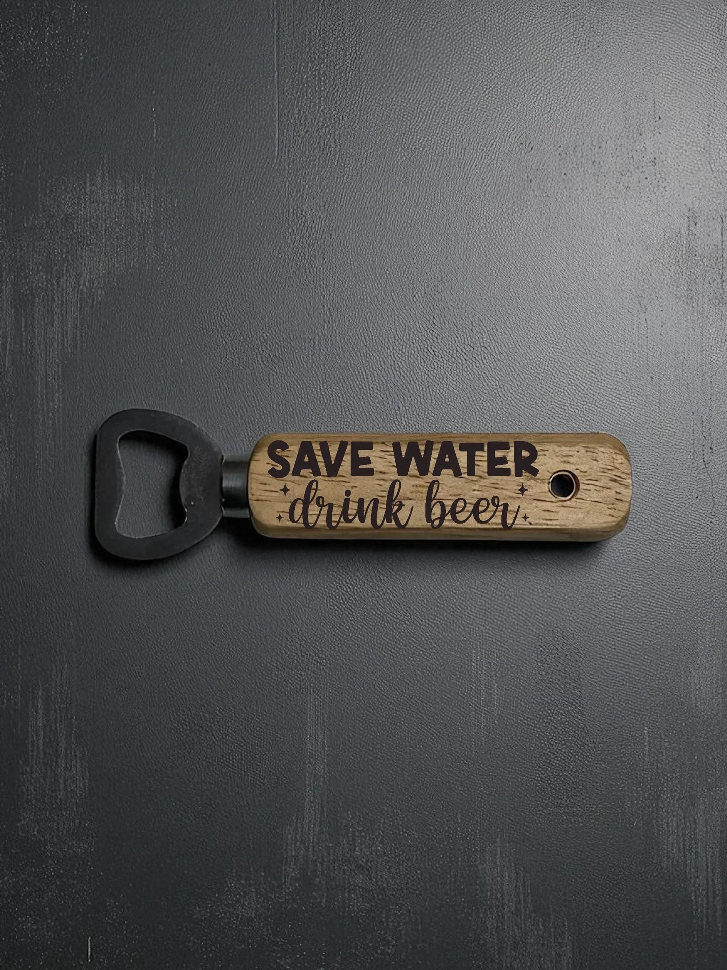 Artisan Engraved Wooden Bottle Opener