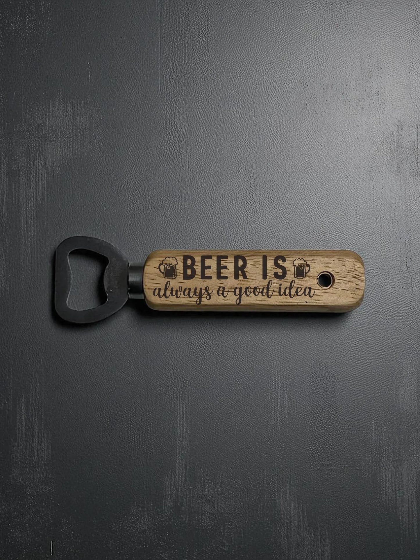 Artisan Engraved Wooden Bottle Opener