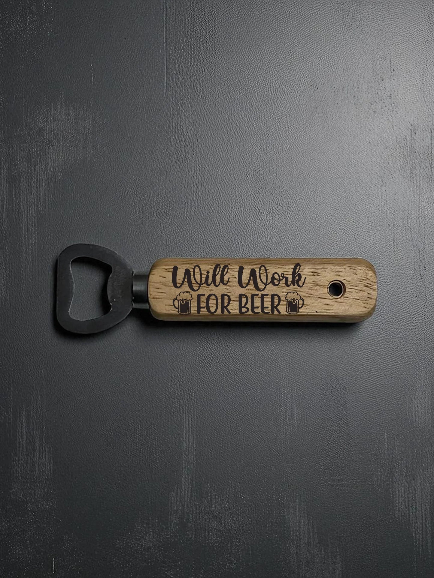 Artisan Engraved Wooden Bottle Opener