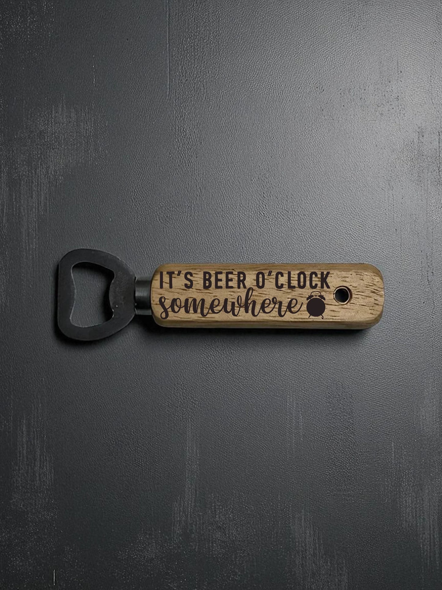 Artisan Engraved Wooden Bottle Opener
