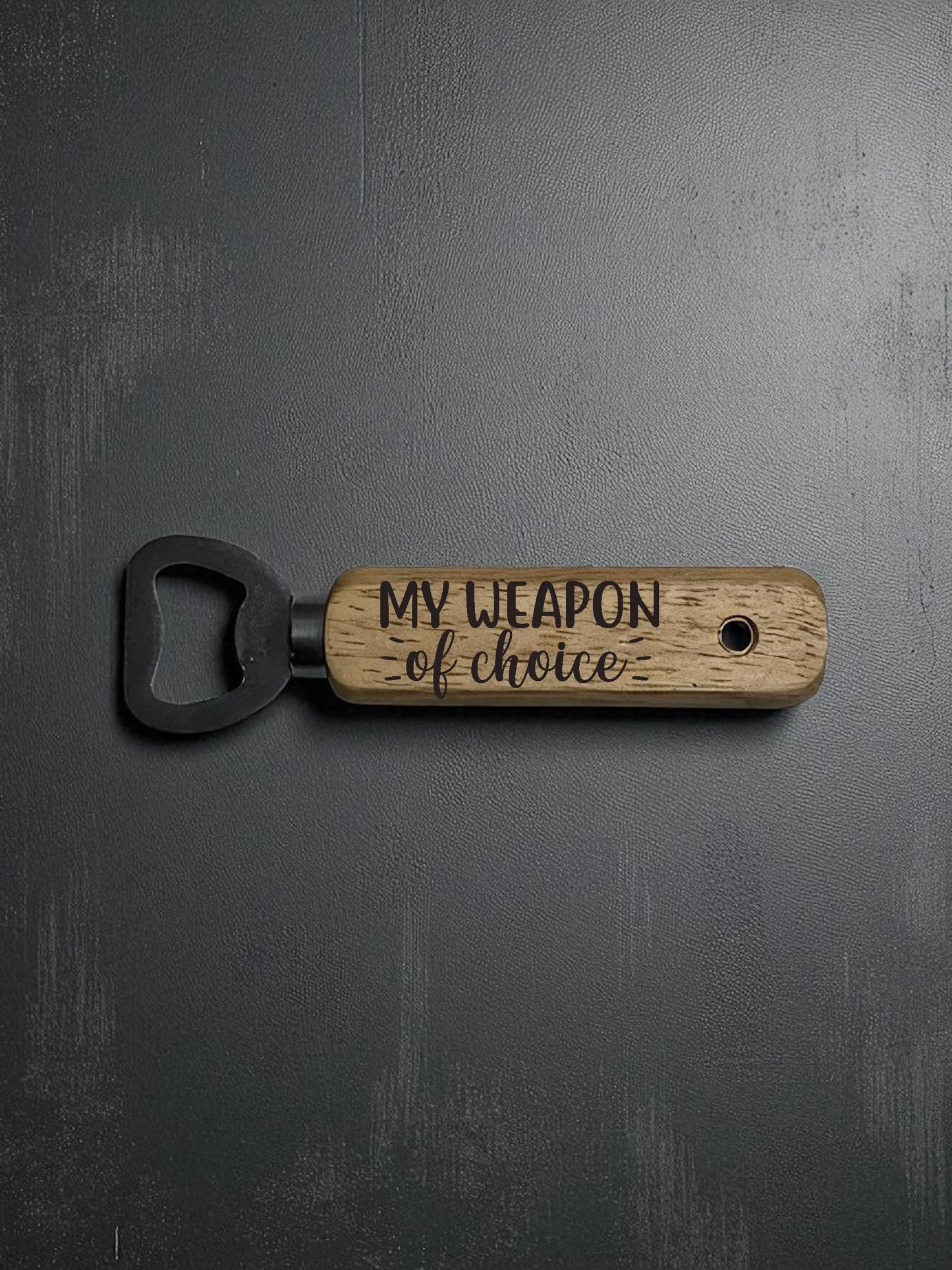 Artisan Engraved Wooden Bottle Opener