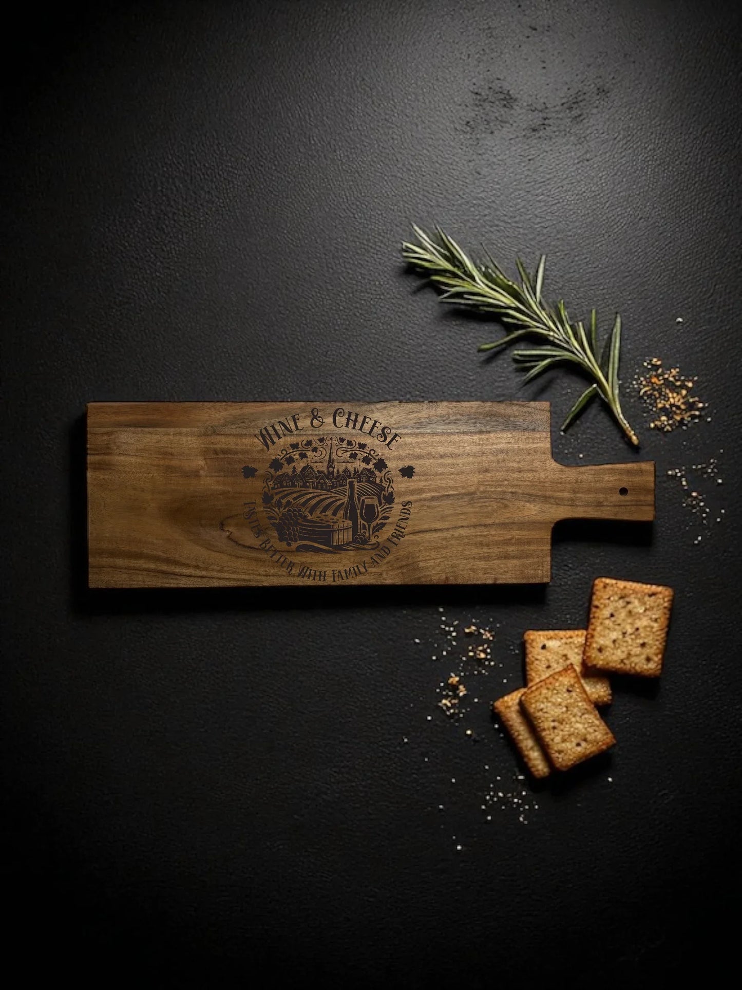 Engraved Acacia Wood Charcuterie Board | The Perfect Serving Platter for Entertaining