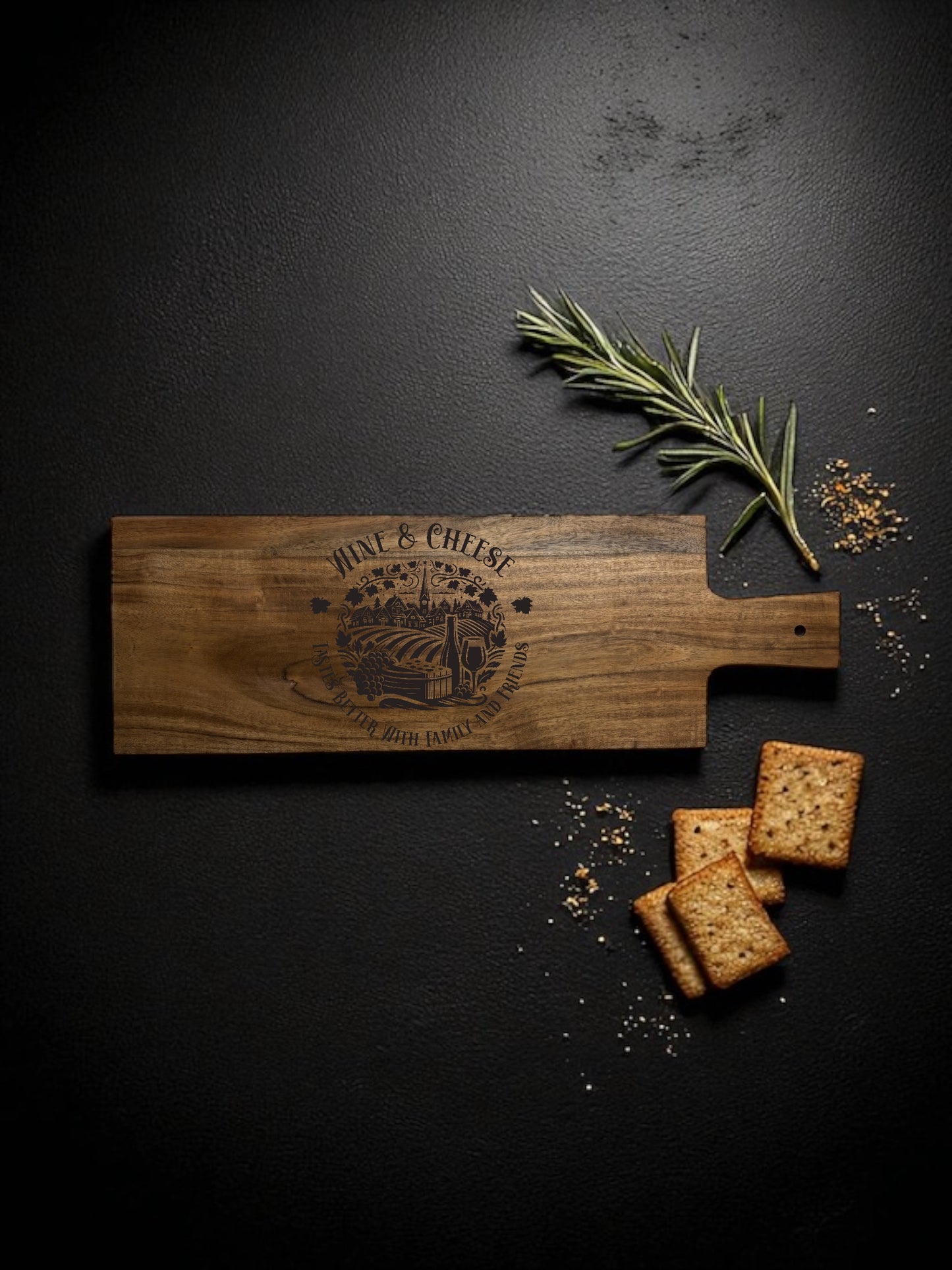 Engraved Acacia Wood Charcuterie Board | The Perfect Serving Platter for Entertaining