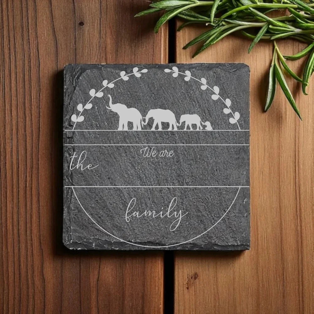 Personalized Engraved Slate Coaster - Custom Gift for Any Occasion