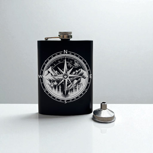 The Adventurer's Flask | Engraved Outdoor Hip Flask