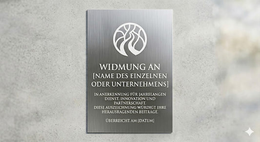 Custom Laser Engraved Aluminium Plaque | Commemorative & Business Signs | Made in Luxembourg