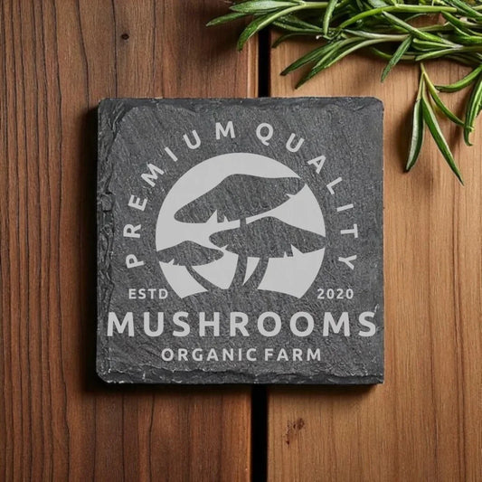 Personalized Engraved Slate Coaster - Custom Gift for any Business