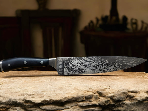 Asian Dragon Kitchen Knife