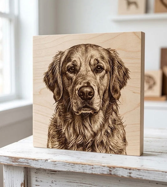 Laser Photo Engraving | Portrait on Wood or Metal | Unique Personalized Gift | Luxembourg