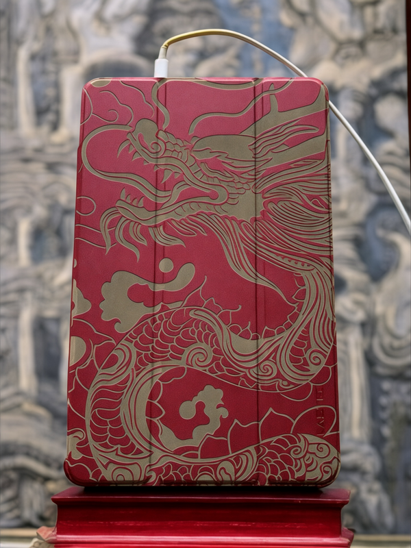 Custom Engraved Tablet Cover Dragon Design