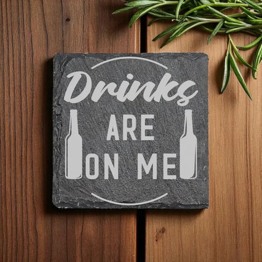 Funny Quote Engraved Slate Coaster